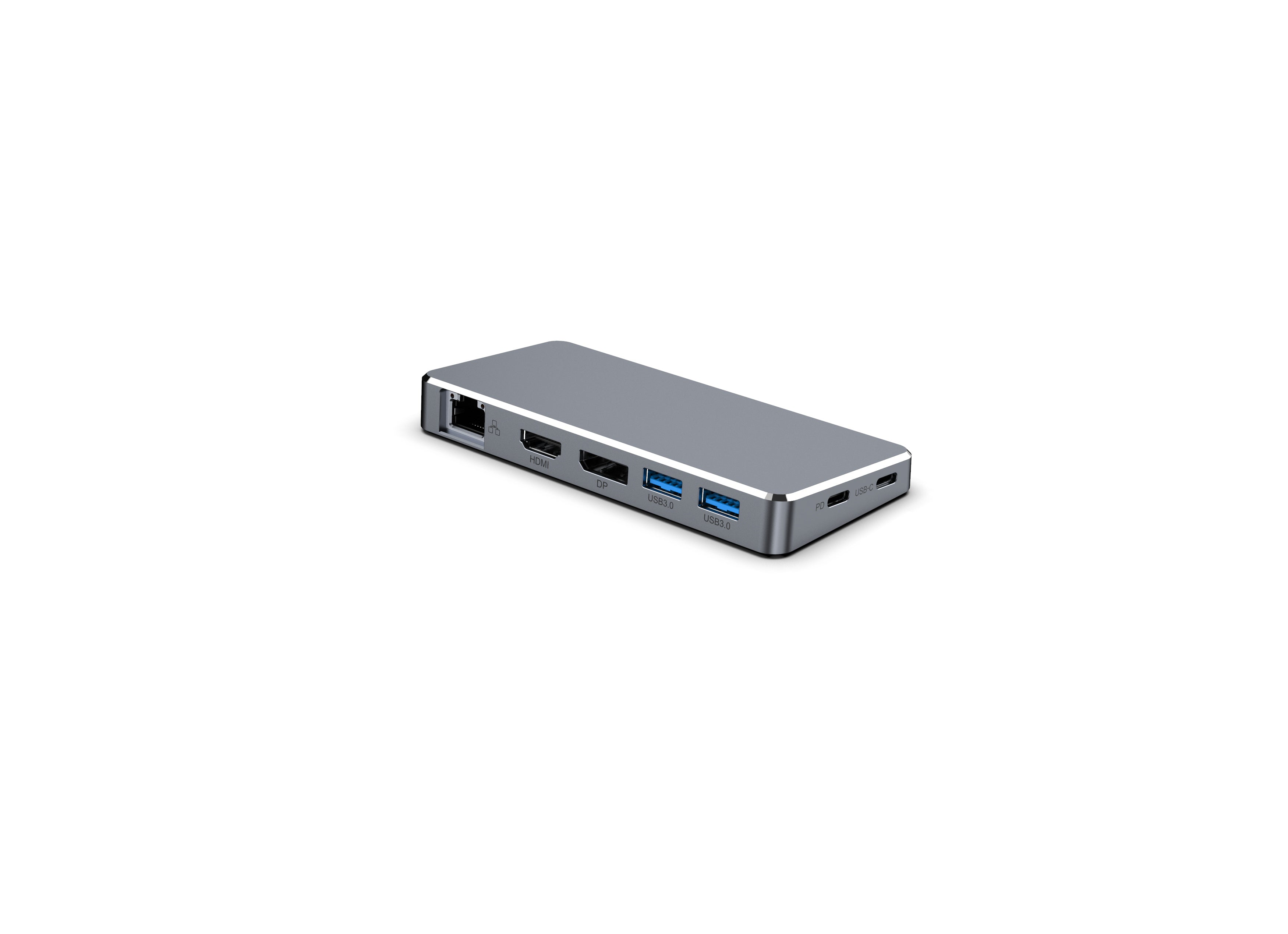 Adaptateur USB Type C vers HDMI 4K + Ethernet RJ45 + USB 3.0 + USB 3.1 On  Earz Mobile Gear Gris