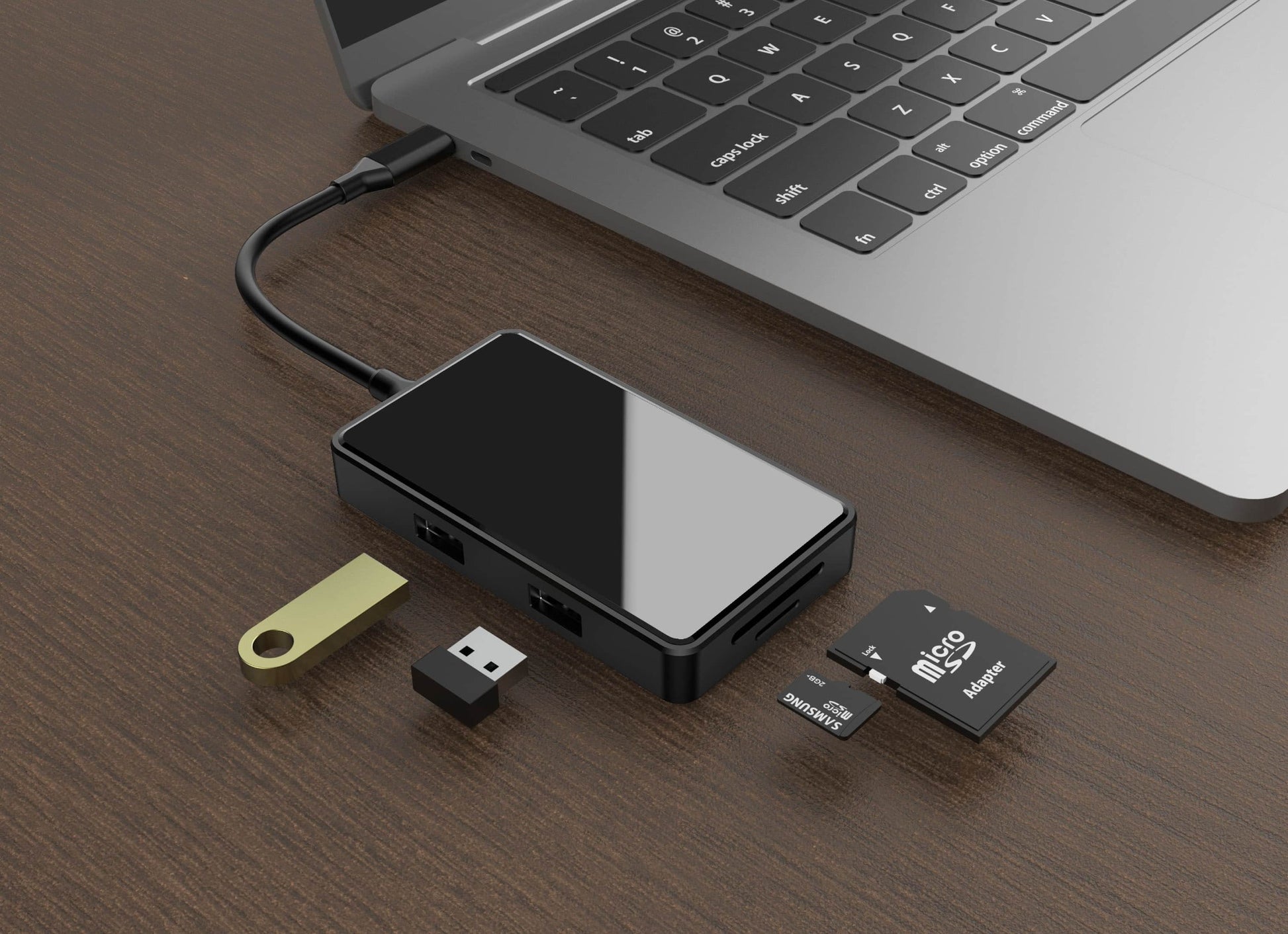 6 in 1 type c usb2 usb3 hdmi 2.1 4k 30hz micro sd card 64gb docking station - Usbhubfactory