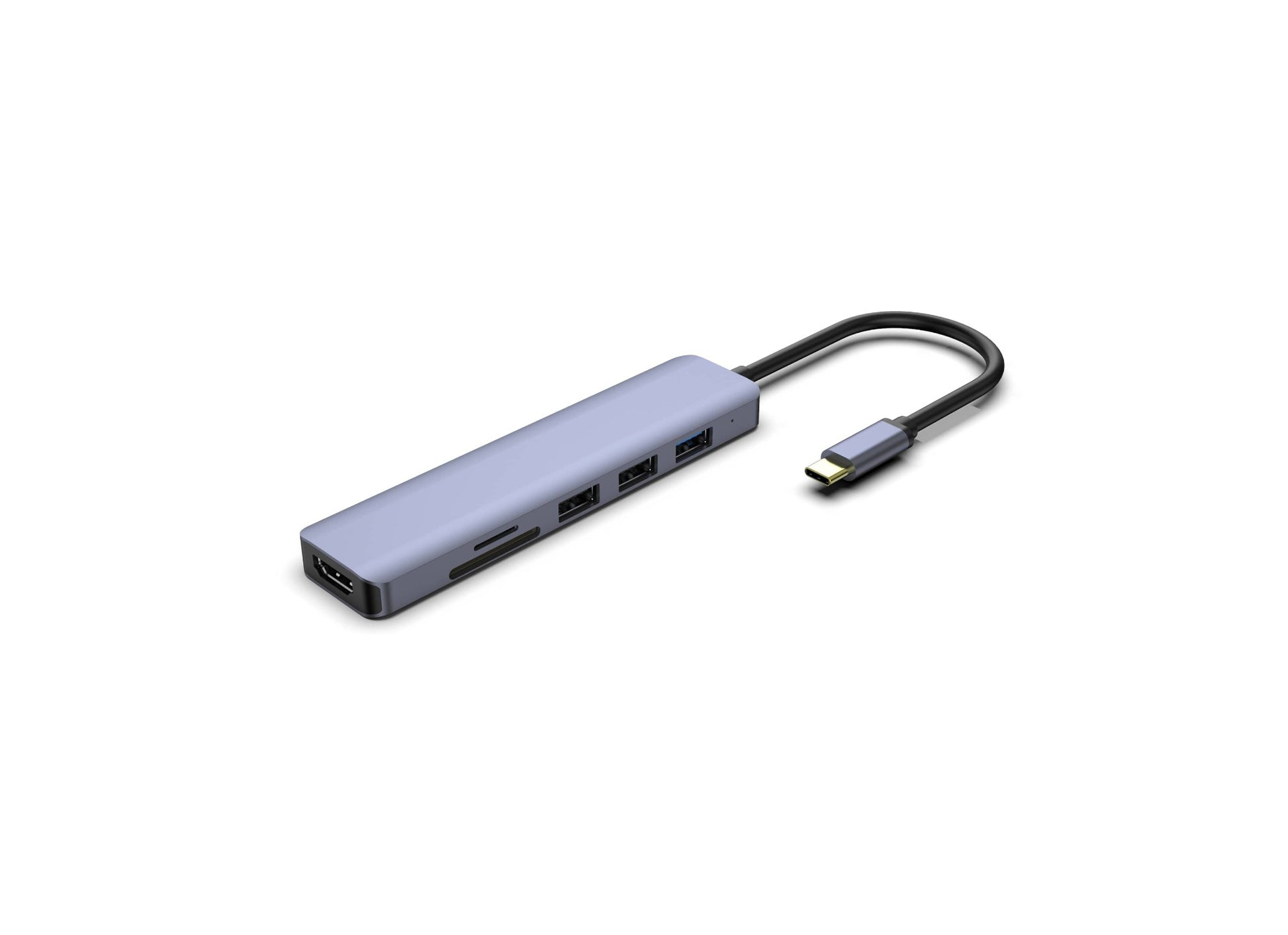 6 in 1 type c plug to hdmi to usb desk lamp 3 micro sd card - Usbhubfactory