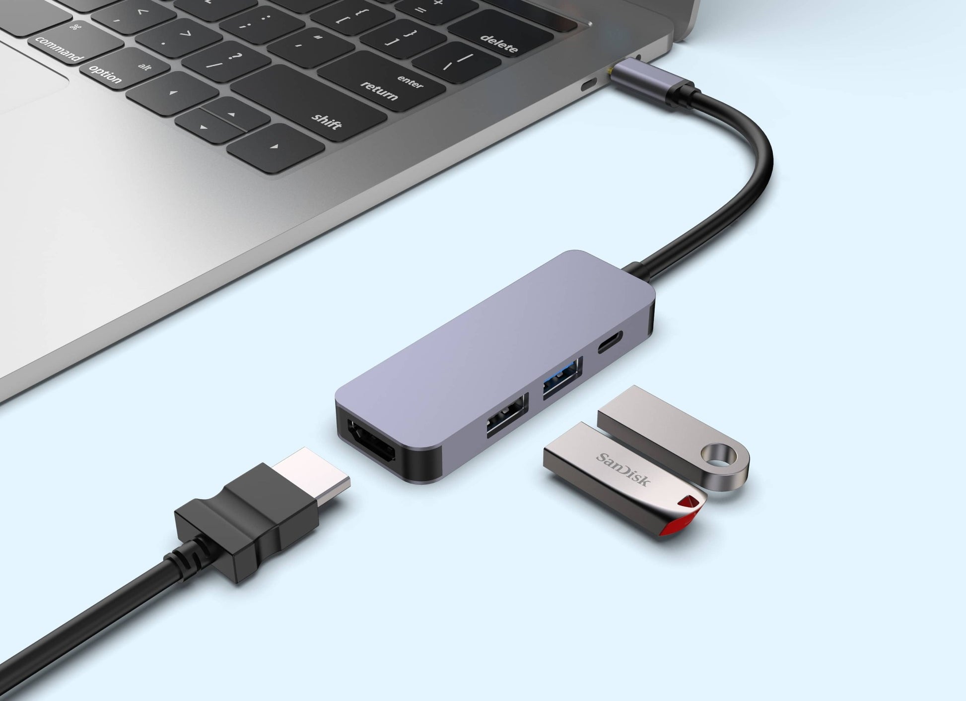 wellans type c hdmi 2.0 usb 2 pd charger chromebook docking station - Usbhubfactory
