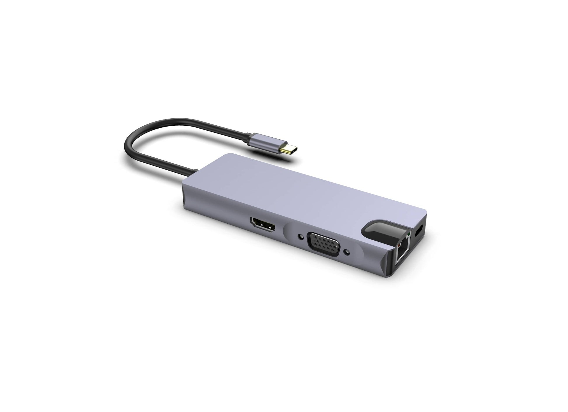 TYPE C TO PD VGA HDMI USB3.0 USB2.0 SD TF RG45 Gigabit ethernet - Usbhubfactory
