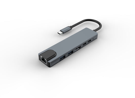 USB C TO USB A 2.0X2 HDMI USB C 2.0 power delivery RJ45 ethernet - Usbhubfactory