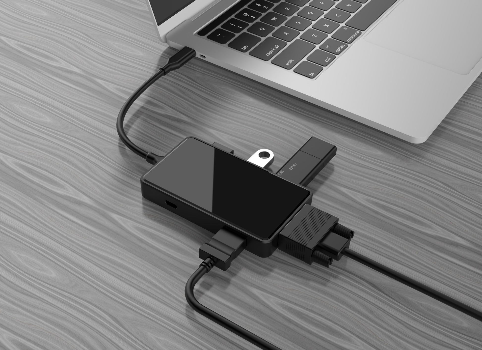 6 in 1 usb c 4k hdmi utp extender hub vga power pd charger - Usbhubfactory