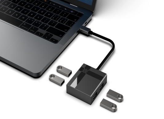 4 in 1 USB TYPE C TO USB3.0*4 usb c charger extender hub docking station - Usbhubfactory