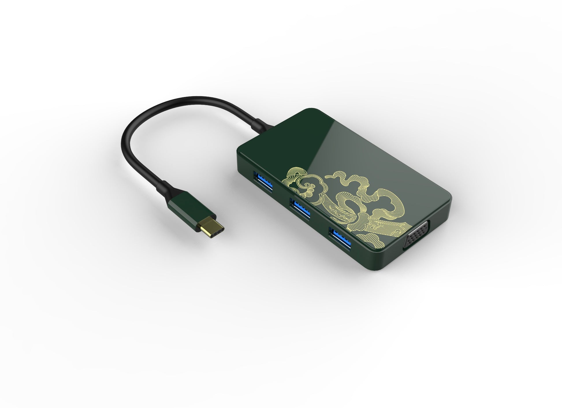 Chinese Factory 6 in 1 TYPE C TO VGA PD HDMI USB3.0*3 docking station usb c to usb adapter - Usbhubfactory